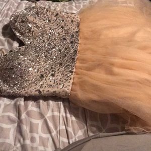 Gold mini dress, ONLY WORN ONCE.